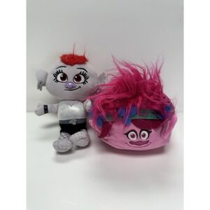 DreamWorks Trolls World Tour 8 Inch Small Plush Barb And Dreamworks Poppy Cube